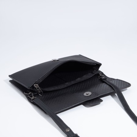 Bag-clate on magnet, long belt, black color-5