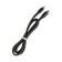 Type-C cable-Type-C, 3 A, 66 W, fast charging, fabric braid, 1 meter, black