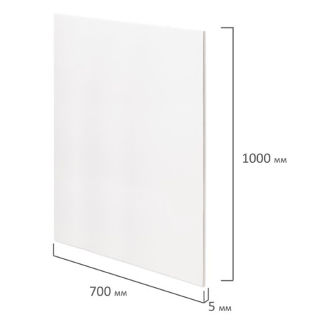 Foam card 5mm B1 700*1000mm Brauberg white matte, set of 5 sheets 112475-2