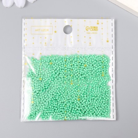 Glass beads 12/0 "gray-green" 15 g-2