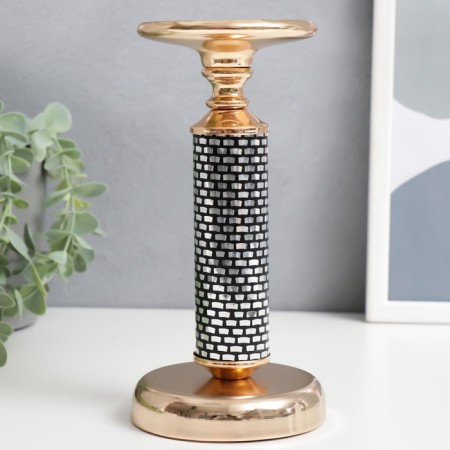 Summary Metal for 1 candle "Observing" gold 21x10x10 cm-1