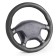 AutoProfi SAM-200 BK (M) steering wheelchair, genuine leather, thread, needle, black color