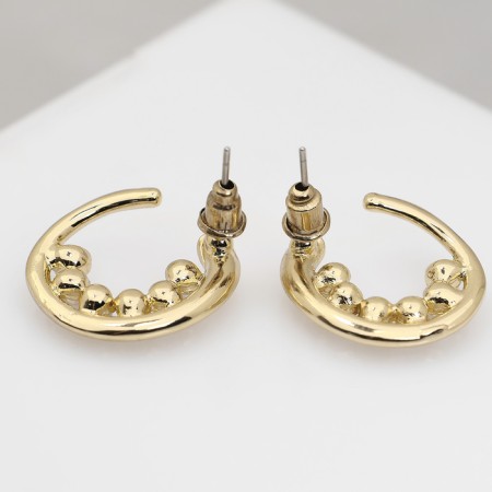 Earrings with pearls "bead" pea, color gold-2