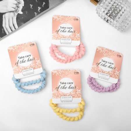 Hair gum "Sport" (set 2 pcs) plexus, 5 cm, mix-1
