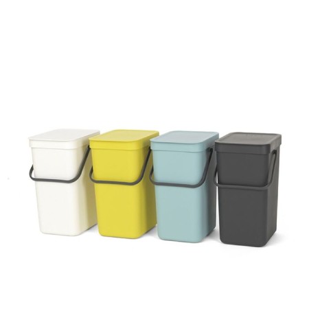 Garbage bucket Brabantia Sort & Go, built -in, mint color, 16 liters-9