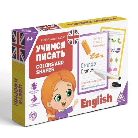 Developing set of writing-stand “Learning to write. Colors and Shapes ", 15 cards-2