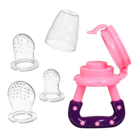 Nibbler with silicone nets, dimensions s, m, l, in case, pink color-11