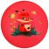 Children's ball zabiaka "animals", d = 22 cm, 60 g, color mix