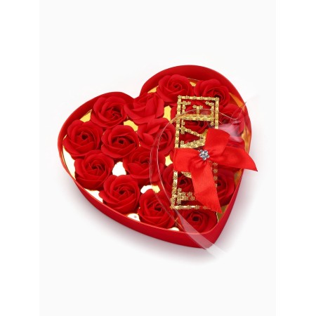 18 soap red roses with an inscription in a box-2