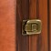 Casket wood, leatherette to the bottle "Grapes" light brown 3 objects 35x11x15.5 cm