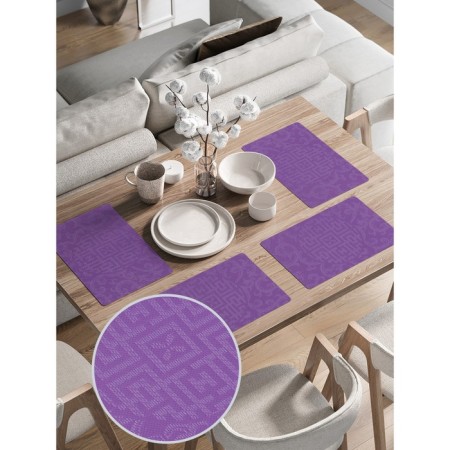 A set of napkins for setting the Round Labyrinth table, rectangular, rounded edges, size 30x46 cm, 4 pcs-1