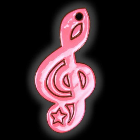 Reflective element "Violin key", 8 × 4 cm, color mix-3