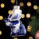 Christmas tree toy "cat", gzhel, porcelain, h = 8cm