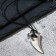 Unisex "Claw" is sharp, the color of silver on the black lace, 40 cm
