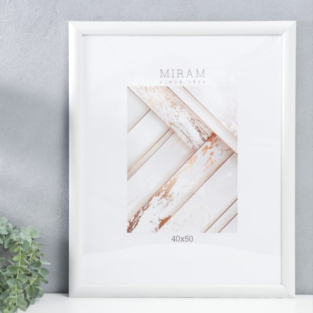 Photo frame Plastic "Mira" 40x50 cm 647261-16, white (plastic screen)-1