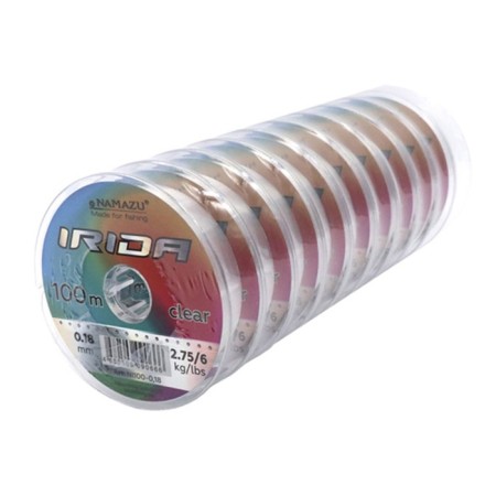 Namazu Irida, l = 100 m, d = 0.18 mm, test = 2.75 kg, transparent, packaging 10 pcs.