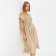 Women's dress minku: enjoy is beige color, size 48