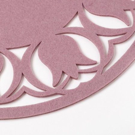 Napkin Decorative shade "Tulips" Lilac color, D 30 cm-2