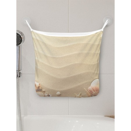 Organizer in a bath on the suction cups “composition on the sand”, for storing toys and trifles, size 33x39 cm