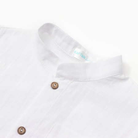 Рубашка для мальчика KAFTAN Linen, р.28 (86-92см) белый-5