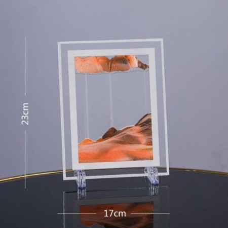 Sanding clock-picture "Erade", 23 x 17 cm, anti-stress, orange sand-3