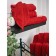 Tainted tange Guten Morgen, 400 gr, size 70x140 cm, red color