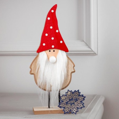 LED figure "Santa Claus" 9 × 25 × 6 cm, wood, CR2032 batteries, warm white glow-3