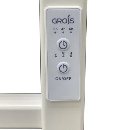 Towel electric heater Grois alex, 500x800 mm, 8 crossbars, lower, white-3
