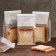 Paper package, with a window, rectangular bottom, white, 13 x 10 x 28 cm