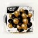 A bouquet of balls “black-gold”, latex, chrome, set of 50 pcs.
