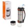Airline thermos, with a 2 l pen, stainless steel, metallic color