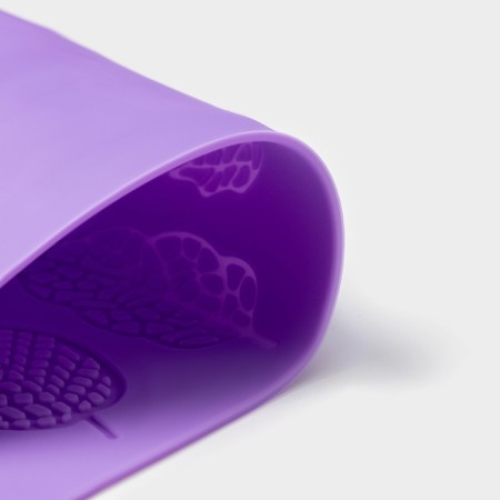 Axing rug Dolyan "Openland leaves", silicone, 38.5 × 8 × 0.1 cm, lilac color-4