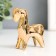 Souvenir Ceramics "A Horse with a Lowed Head" Gold 2.5x6.5x7 cm