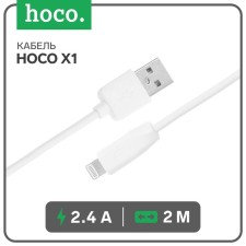 Hoco X1, Lightning cable - usb, 2.4 a, 2 m, white