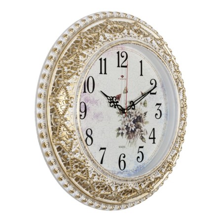 Watching clock, interior "field flowers", silent, d-38 cm-2