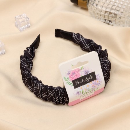 Brown hair rim, 2.5 cm, black-1