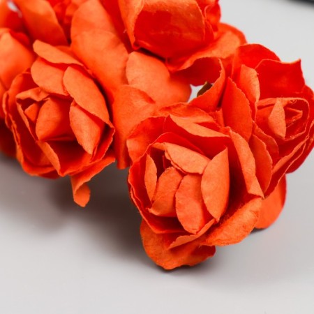 Flowers for decorating "Tea roses" 1 bouquet = 6 colors 9.5 cm scarlet-3