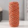 Knitting cord 35% cotton, 65% polypropylene 3 mm 85m/160 ± 10 g (khaki/orange)