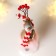 Polystone souvenir "Olesha in a striped scarf and down skirt" MIX 14x5x5 cm