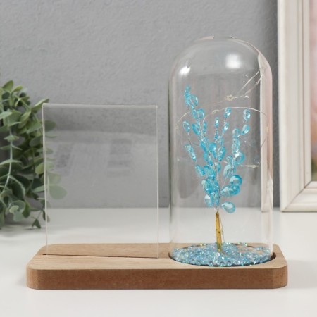 Photo frame wood 9x13 cm with backlight "Blue tree" from batteries 2xlr1130 19x9x18.5 cm-4
