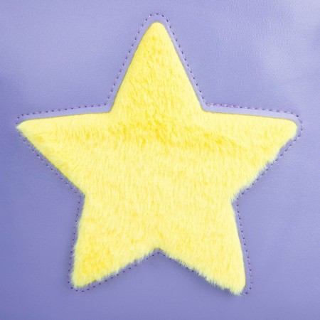 Baby backpack for girls made of artificial leather "Star", plush strip, 27x23 x 10 cm-3