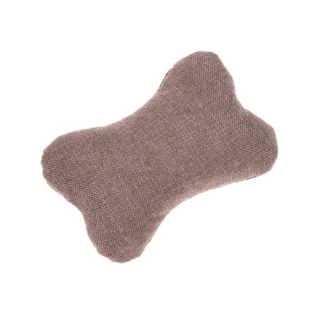 Car gift, bone, on a headrest, "real man", flax, brown, 16 x 24 cm-3