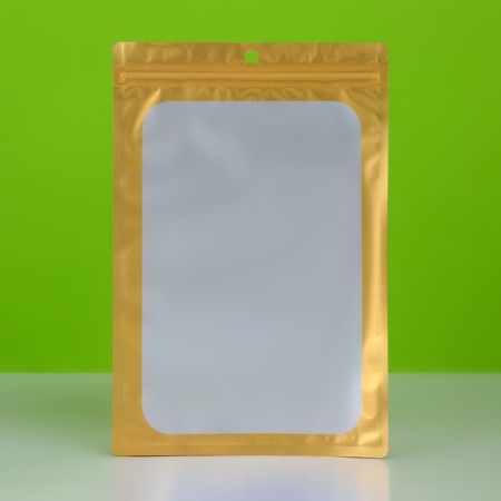 SIP-Lock package with a window, with Euroslot, gold, 16 x 24 cm-2