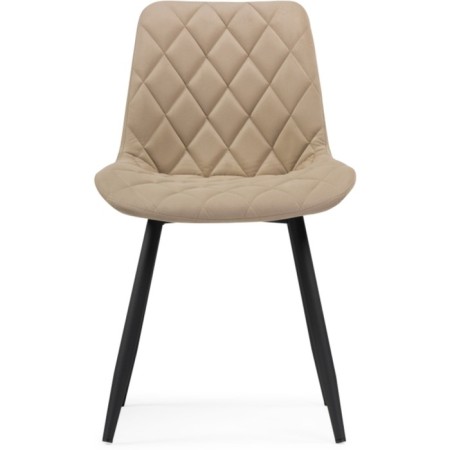 Stol on a metal frame Baoine used metal/velor, black/beige 50x55x83 cm-2
