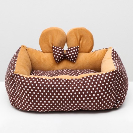 Lynchik "Milash", 52 x 42 x 15, calico, plush, beige-brown-2
