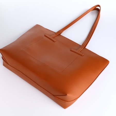 Zipper bag with lightning, terracotta color-7