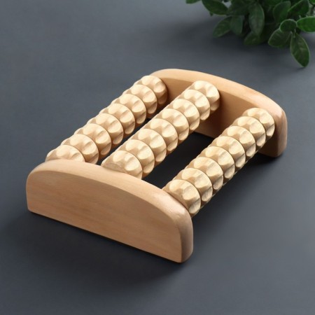 Feet massage "Night Happiness", 16 × 11.5 × 4.5 cm, 3 rows, wooden-6
