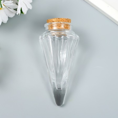 Decor for creativity glass "A bottle with a traffic jam - a cone" 100 ml 11x5.4x5.4 cm-1