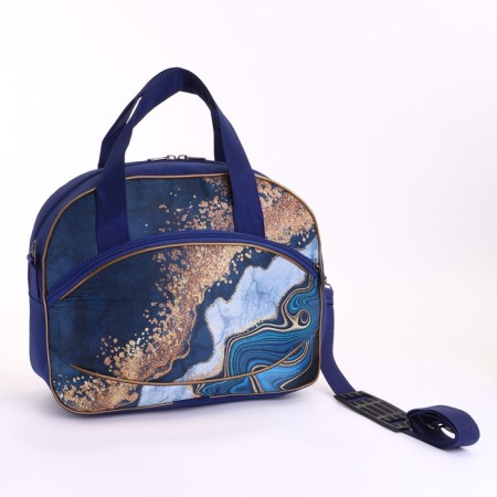 Small suitcase 20 ", a road bag with a zipper, blue color-9