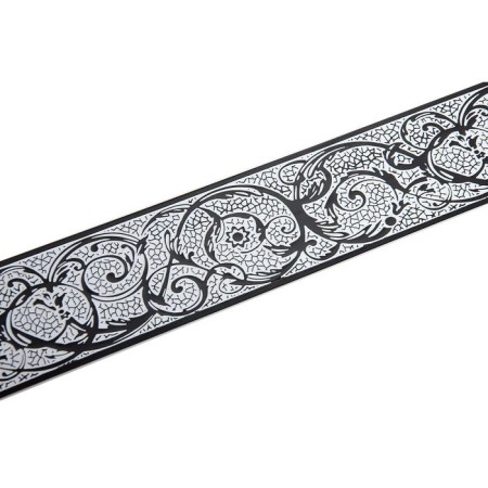 Bar for cornice "monogram", height 7 cm, length 25 m, white color with black